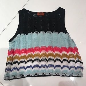 Missoni crop tank top